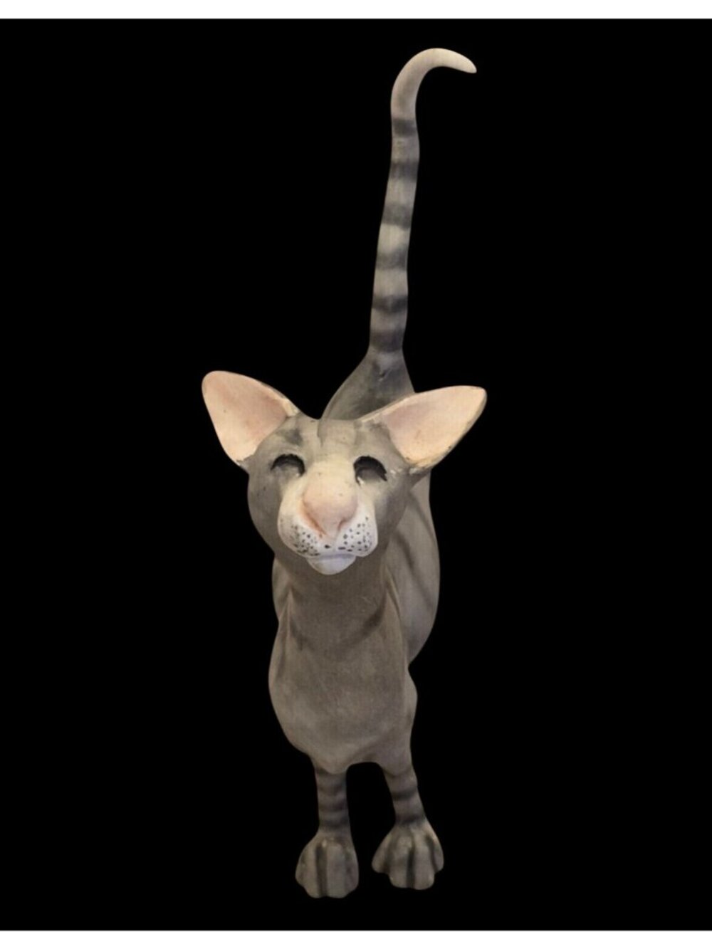 Border Fine Arts Enesco Gray Tabby Cat Figurine Feline Fun Collection 2006
